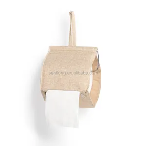 Túi Cuộn Giấy Treo Ramie Tote, Túi Đựng Đồ Gấp Gọn Bằng Vải Cotton