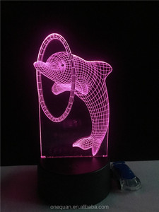 Vente chaude 2017 amazon Acrylique Visual Lamp Home Decor Lumière de nuit 3D Mood Light avec chargeur USB - Product Image 1