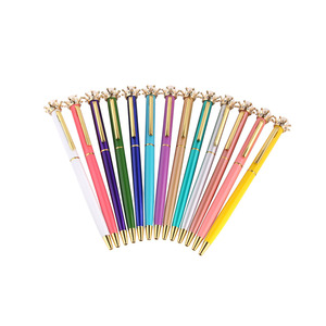 colorida corona perla logotipo personalizado promocional lápiz bolígrafo <span class=keywords><strong>de</strong></span> <span class=keywords><strong>metal</strong></span> pluma <span class=keywords><strong>de</strong></span> bola <span class=keywords><strong>de</strong></span> <span class=keywords><strong>metal</strong></span> pluma - Product Image 5
