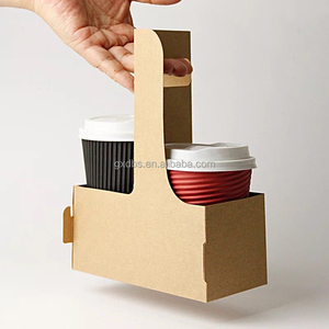 <span class=keywords><strong>Taza</strong></span> de papel de cartón desechable con asas, soporte para bebidas de café, milktea, venta al por mayor, ecológico - Product Image 3