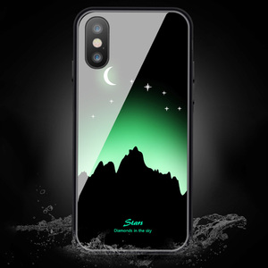 Leucht gehärtetem fall glow in <span class=keywords><strong>the</strong></span> dark für iphone x samsung s9 - Product Image 3