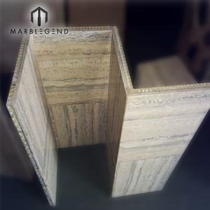 Murale decorativo Naturale marmo travertino Fronte pannello a nido d'ape in alluminio - Product Image 1