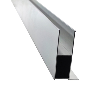 6063 T5 geëxtrudeerd aluminium profielen voor sliding glass reling bodem u-vorm kanaal