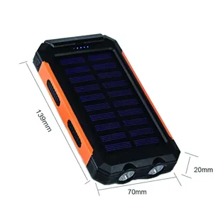 Carregador solar portátil ao ar livre, carregador portátil para celular