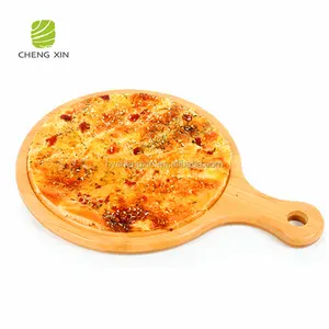 Papan Potong Pizza Bambu Papan Keju Bulat Alami 100% Kualitas Tinggi Desain Baru