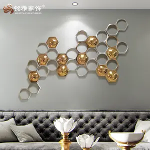 2019 جديد designmetal الديكور ل ديكور جدران المنزل روز الذهب مع مرآة السلس