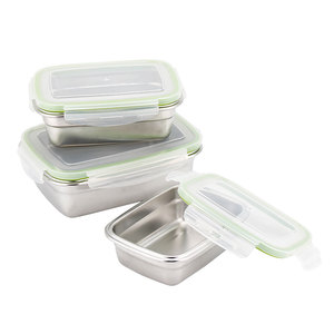 מיכל מזון נירוסטה עם מנעול 18/8 קוריאני סגנון קופסא ארוחת הצהריים ליד - Product Image 6