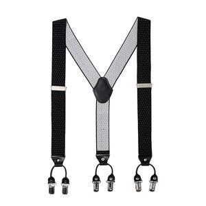 Personalizzato Mens Y di Figura 6 Forte Clip di Fantasia Nero Dot Uomini Della Bretella - Product Image 2