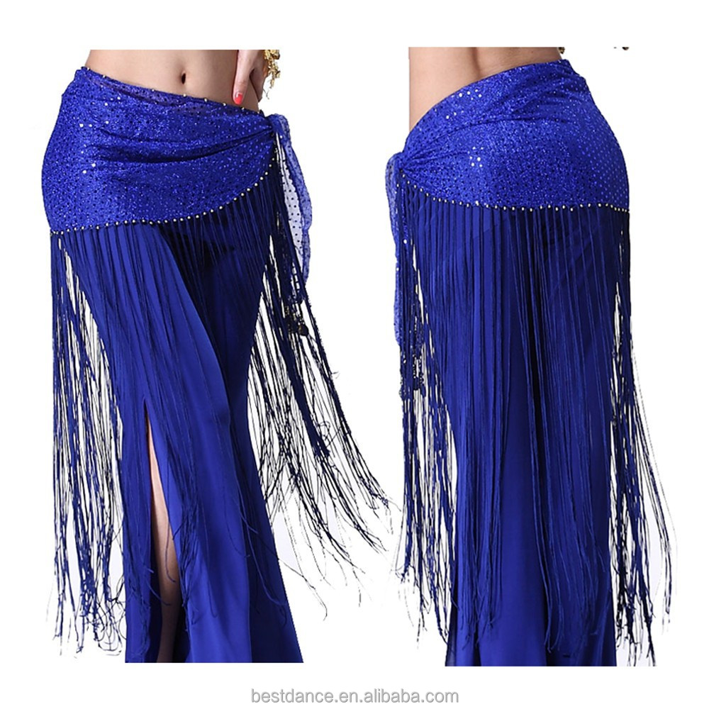Belly Dance Gold/Silver Coin Belt 1.5m Hip Scarf Skirt Wrap Dancing Costume - Foto 4