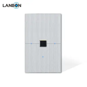Lanbon digital door lock fingerprint On/Off key Switch Electrical Smart Wall Light Switch with timing delay for Security System