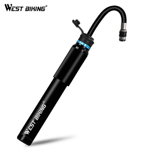 <span class=keywords><strong>Pompe</strong></span> à main portable WEST BIKING 150 PSI haute pression pour vélo avec valve Presta et Schrader, mini <span class=keywords><strong>pompe</strong></span> à vélo avec tuyau et <span class=keywords><strong>poche</strong></span> - Product Image 3
