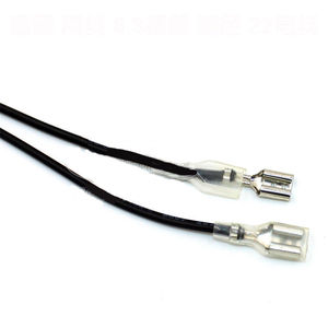 6.3mm メス スペード圧着端子 ワイヤコネクタ 20cm ケーブル付き 赤黒 - Product Image 2