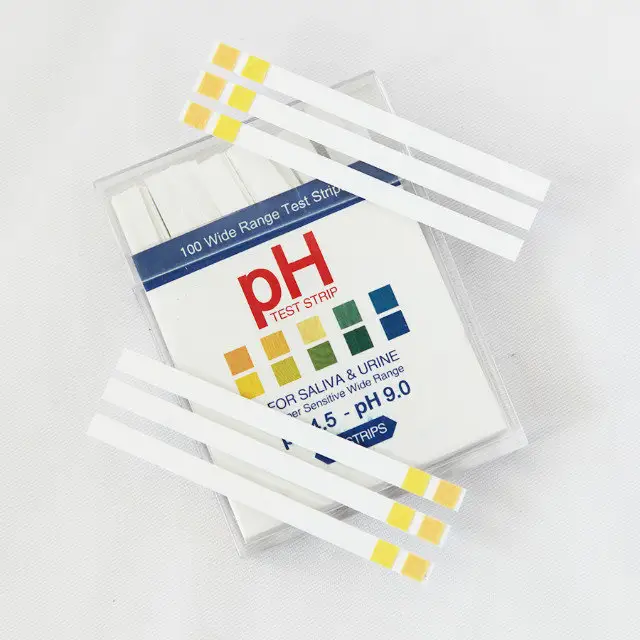 유니버설 슈퍼 민감한 pH 4.5 9.0 소변 타액 ph 테스트 스트립