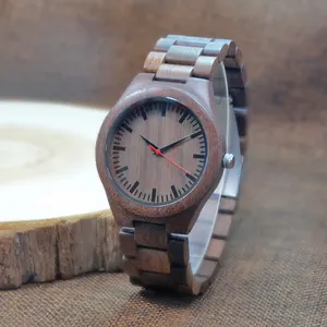 미니멀리스트 나무 시계 남자 간단한 스타일 호두 도매 손목 시계