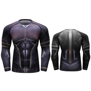 Sports Raglan Sleeve <strong>Black</strong> Panther 3D Printed T <strong>Shirts</strong> Men Cosplay Costume Clothing <strong>Compression</strong> <strong>Shirts</strong> - Product Image 2