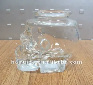 Newest arrival unique shape skull glass jar candle for sale