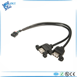 العالمي 30 سنتيمتر 9 دبوس إلى 2 ثنائي USB 2.0 أنثى رأس كابل - Product Image 4