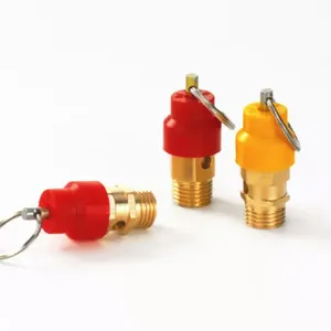 Alta qualidade Air ATC Segurança Pneumática válvula 8bar puxar anel válvula de alívio de pressão do ar ventilação rosca masculina 1/8 polegada com Chapeuzinho Vermelho