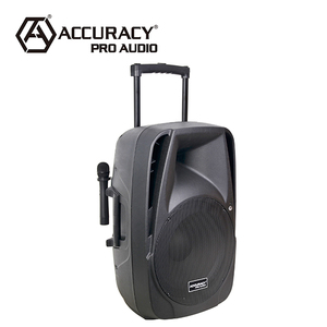 ลำโพงล้อลากมืออาชีพ ลำโพงดีเจ กล่องลำโพง Accuracy Pro Audio PMQ15AMFQ-V2BP-BT ขนาด 15 นิ้ว ตู้พลาสติกมาตรฐาน CE พร้อมไมโครโฟน VHF <span class=keywords><strong>2</strong></span> ตัว - Product Image 3