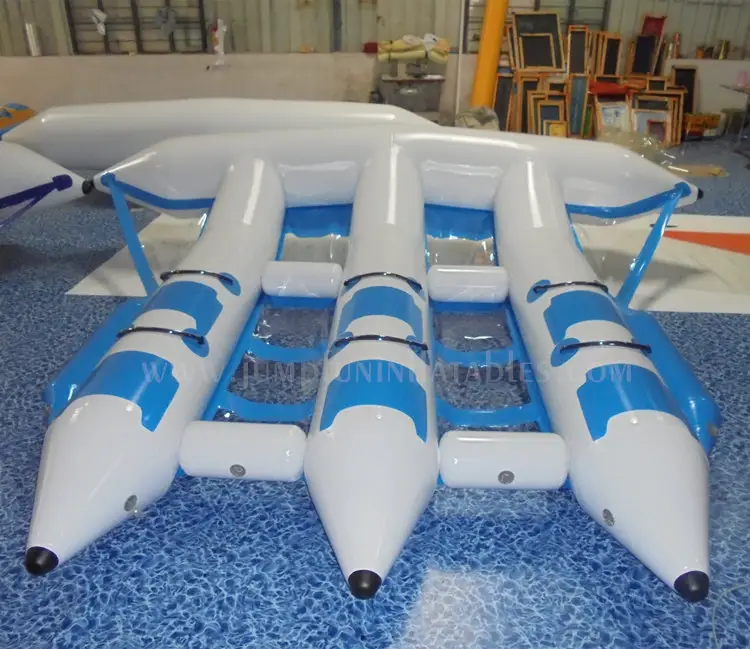 Personalizar 2021 mejores deportes acuáticos Inflatablen Flyfish Alquiler de alta calidad Aqua remolcable Flying Fish Boat para la venta jumpfun