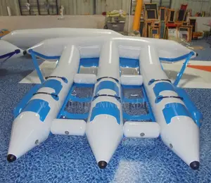 Sesuaikan 2021 Olahraga Air Terbaik Inflatablen ikan gila kualitas terbaik penyebaran aqua Towable perahu ikan terbang untuk dijual jumpfun
