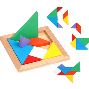 Hot Sale good personalized jigsaw puzzle wooden Tangram learning games from printout - Product Image 3