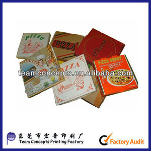 a todo color de la caja de pizza de embalaje caja de pizza para la entrega - Product Image 1