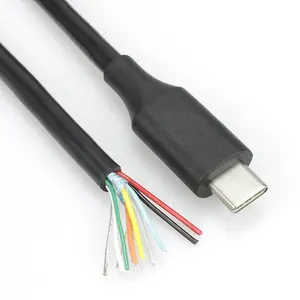 USB 3.0 cáp loại C Nam để mở dây
