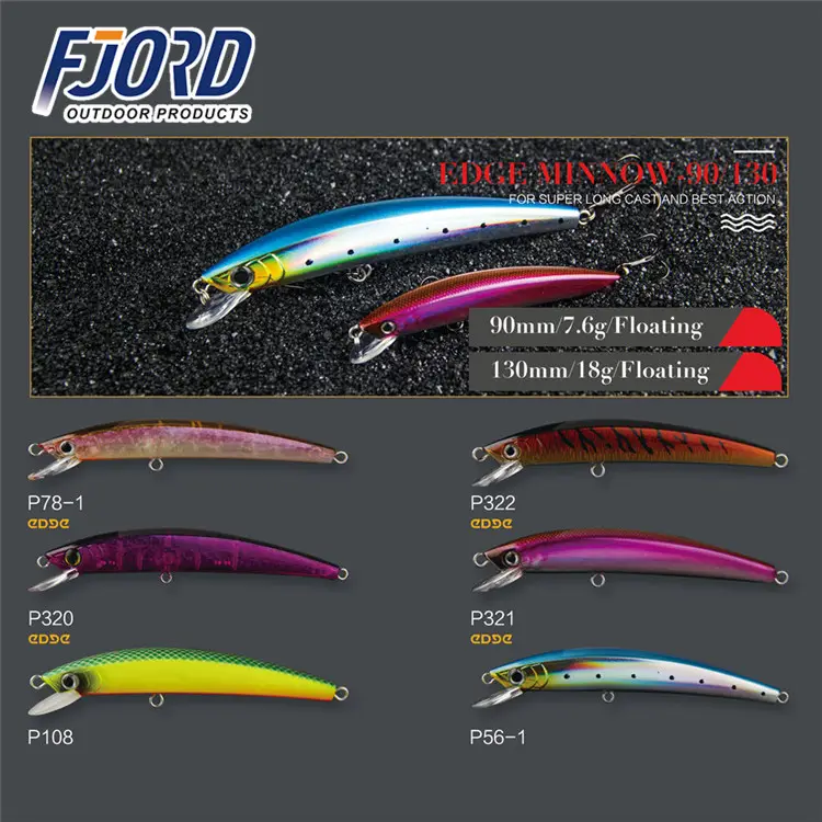 FJORD-SEÑUELOS DE cuerpo duro iluminado, cebo para pesca de pececillos, 90mm/130mm, 7,6g/18g, promoción, gran oferta