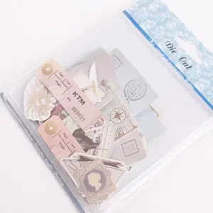 DIY scrapbooking hobby paper crafts 200gsm paper die cuts chipboard paper collections