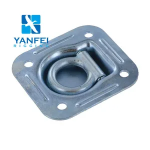 Large flip-up ring Recessed Pan Fitting Trailer Tie Down Fittings Anchor Recessed D Ring