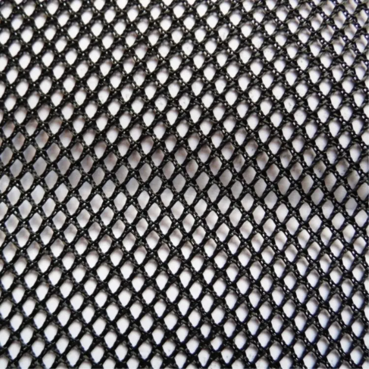 100 poliestere tessuto di maglia esagonale nero bk