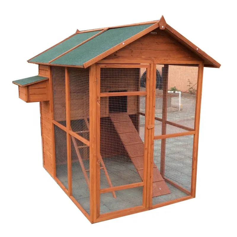 Cage d'extérieur pour animaux domestiques, poulailler, maison en bois, pour chiens, poussettes solides, en saphir chinois, classique, vente en gros