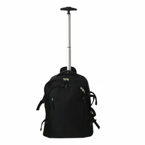Hot sale cabin size polyester trolley rucksack trolley travel backpack with 2 wheels