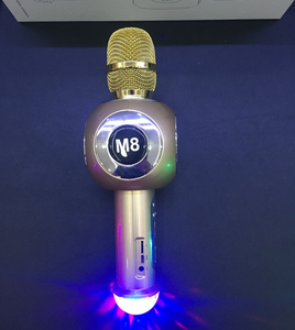Nuovo Arrivo Microfono Wireless Karaoke M8 con <span class=keywords><strong>Luce</strong></span> al Neon Colorata, Microfono Portatile BT con Altoparlante e <span class=keywords><strong>Luce</strong></span> LED Lampeggiante - Product Image 5
