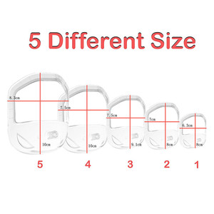 Set <span class=keywords><strong>di</strong></span> 5 Strumenti per Modellare la Barba, Guide <span class=keywords><strong>di</strong></span> Diverse Dimensioni per Rifinire i Peli del Viso, Trasparenti, per Uomo - Product Image 3