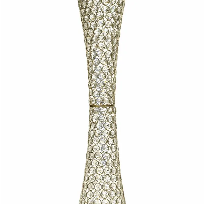 Perlen Hurrikan Vase für Hochzeit Herzstück, echte Kristalle
