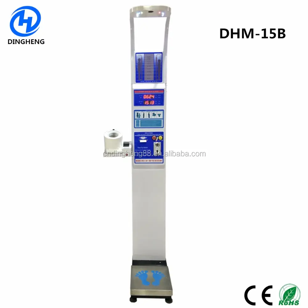 Máquina para medir la altura de la báscula DHM-15B peso, ranura para monedas, <span class=keywords><strong>presión</strong></span> arterial