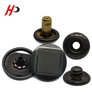 Wholesale custom factory supplier matted black nickel clothes press metal snap button