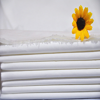 Tissu en coton polyester CVC 80/20 blanchi pour la fabrication de draps d'hôtel