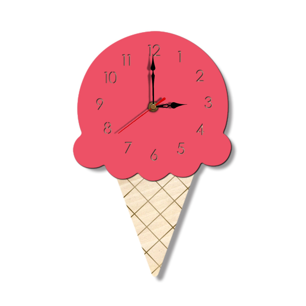 Ice Cream Clock - Cute, Colorful Wall Clock for Kids