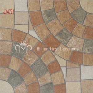 Gạch Sứ Hoa Văn Tùy Chỉnh Chống Trượt Giá Rẻ Gạch Lát Sàn Sân Vườn Mộc Mạc Ngoài Trời 400X400Mm - Product Image 3