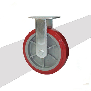 China-Fabrik OEM Schwerlast Industrie-Rolle-PU-Rolle 8 Zoll feste Rolle Trolley-Rad - Product Image 1