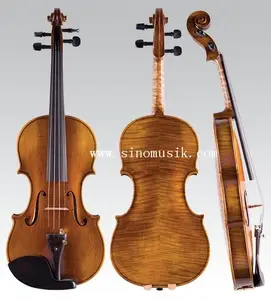 De China antiguas gloss brown color agradable arce flameado hechos a mano con acabado profesional del violín