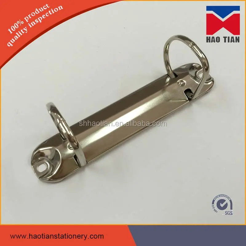 2 D anillo de Metal mecanismo y de rodillo de metal mecanismo ciego y clip de metal mecanismo (Plata)