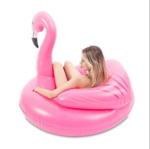 Flotador de agua para piscina, flamenco inflable de plástico rosa, novedad - Product Image 2