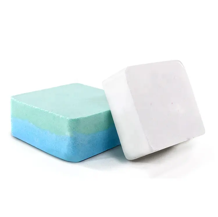 Hot selling organic bath salts Square shaped blue/white Color Fizzer bombs