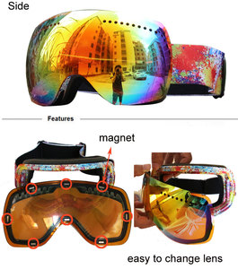 A prueba de polvo <span class=keywords><strong>gafas</strong></span> de esquí de nieve hombres y mujeres universales - Product Image 2