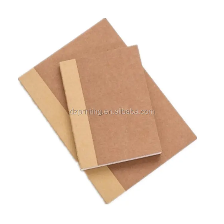 Fabricante de cuaderno de papel A4 A5 A6 Kraft Lay, libro PLANO con páginas blancas en blanco