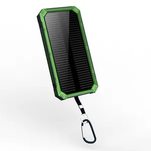 Produk Tren 2018 Ponsel Solar Charger 10000Mah Solar Power Bank Portabel, Charger Ponsel Solar